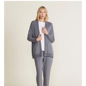 Barefoot Dreams | NWT | gray brushed fleece nice cardigan | s